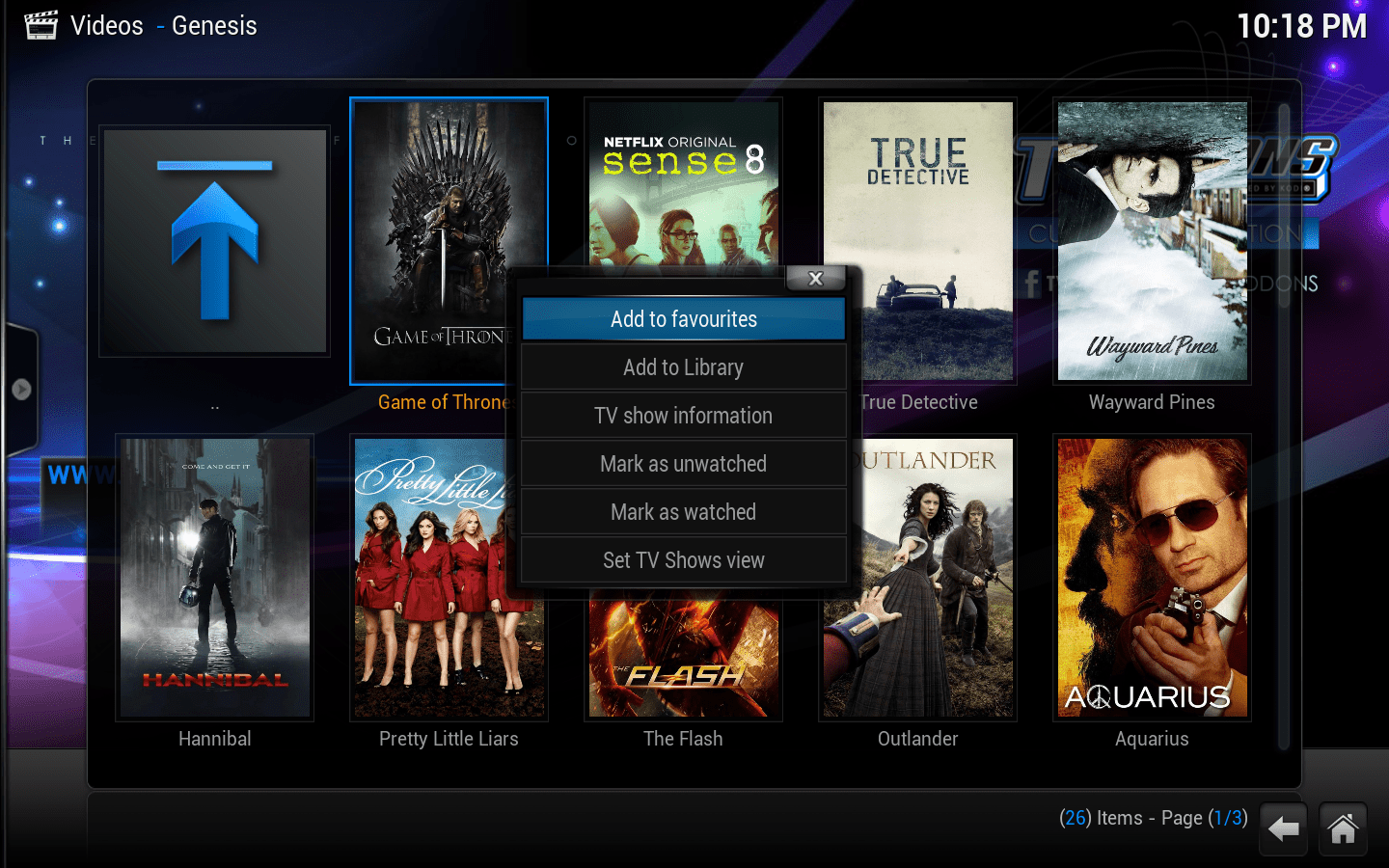 How to save favorites in Cinema Box app